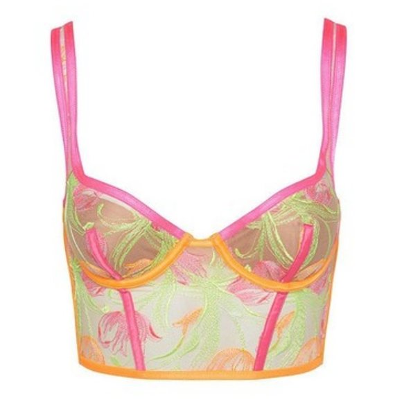 SET For Love & Lemons Tulip Bustier Bra and Thong Panty Set - Picture 4 of 7